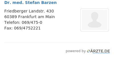 Dr med stefan barzen
