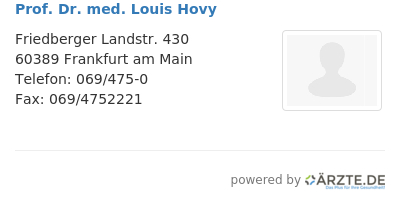 Prof dr med louis hovy