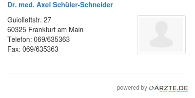 Dr med axel schueler schneider