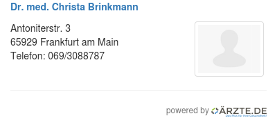 Dr med christa brinkmann