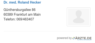 Dr med roland hecker