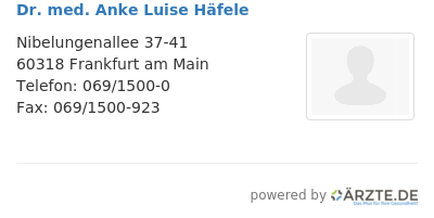 Dr med anke luise haefele