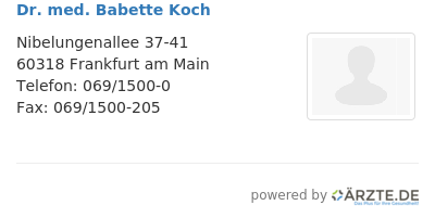 Dr med babette koch