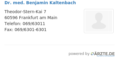 Dr med benjamin kaltenbach