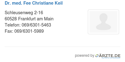 Dr med fee christiane keil