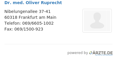 Dr med oliver ruprecht