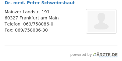 Dr med peter schweinshaut