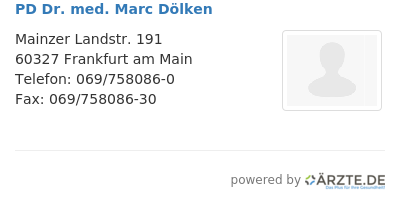Pd dr med marc doelken