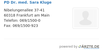 Pd dr med sara kluge