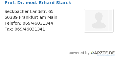 Prof dr med erhard starck