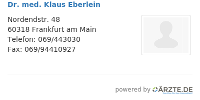 Dr med klaus eberlein