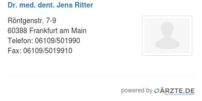 Dr med dent jens ritter 440935