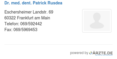 Dr med dent patrick rusdea