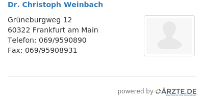 Dr christoph weinbach