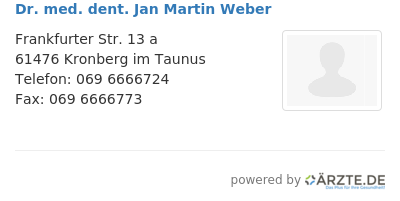 Dr med dent jan martin weber 494584