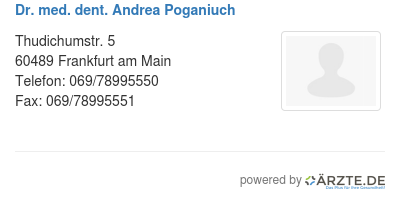 Dr med dent andrea poganiuch