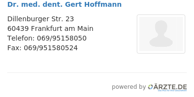Dr med dent gert hoffmann