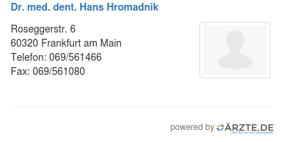 Dr med dent hans hromadnik