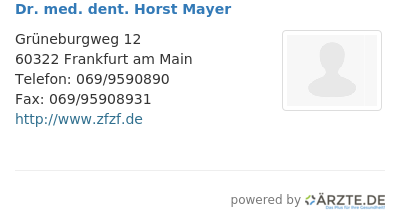 Dr med dent horst mayer