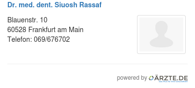 Dr med dent siuosh rassaf
