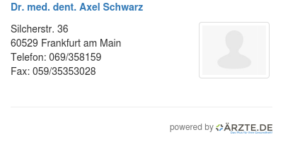 Dr med dent axel schwarz