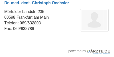 Dr med dent christoph oechsler