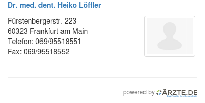 Dr med dent heiko loeffler