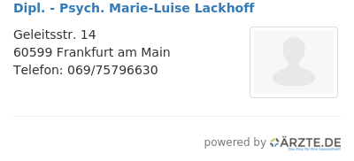 Dipl psych marie luise lackhoff