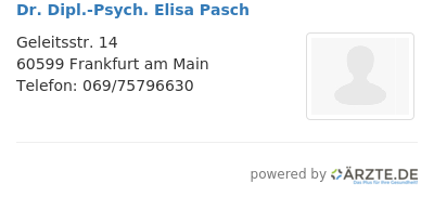 Dr dipl psych elisa pasch
