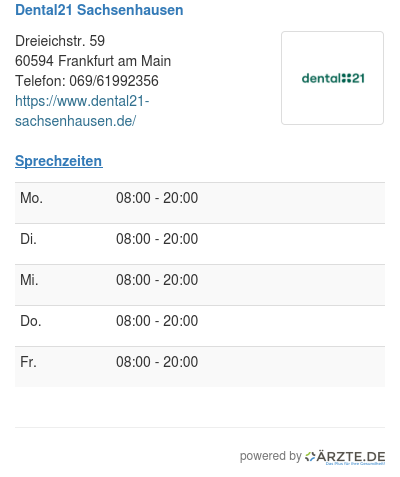 Dental21 sachsenhausen
