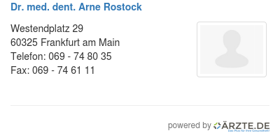 Dr med dent arne rostock