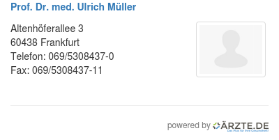 Prof dr med ulrich mueller