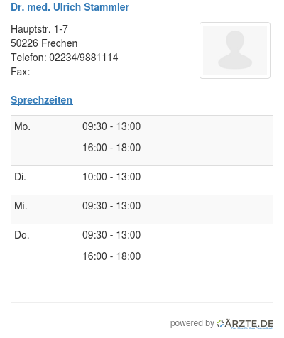 Dr med ulrich stammler