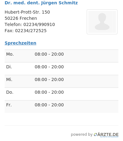 Dr med dent juergen schmitz