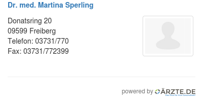 Dr med martina sperling