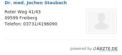Dr med jochen staubach