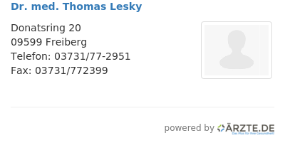 Dr med thomas lesky
