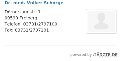Dr med volker schorge