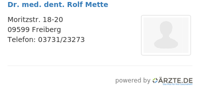 Dr med dent rolf mette