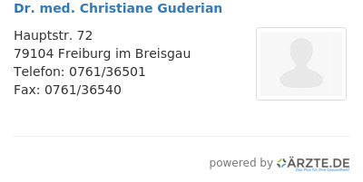 Dr med christiane guderian