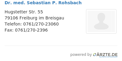 Dr med sebastian p rohsbach