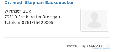 Dr med stephan backenecker