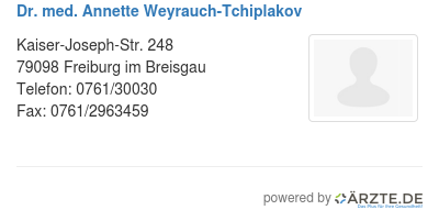 Dr med annette weyrauch tchiplakov