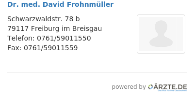 Dr med david frohnmueller