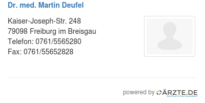 Dr med martin deufel