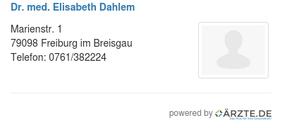 Dr med elisabeth dahlem