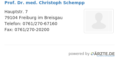 Prof dr med christoph schempp