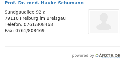 Prof dr med hauke schumann