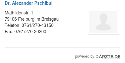 Dr alexander pschibul
