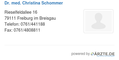 Dr med christina schommer
